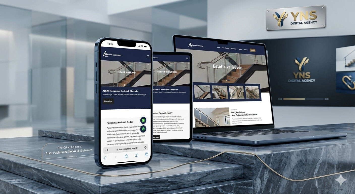 ALSAR PASLANMAZ WEB SİTE TASARIMI +  GOOGLE REKLAM